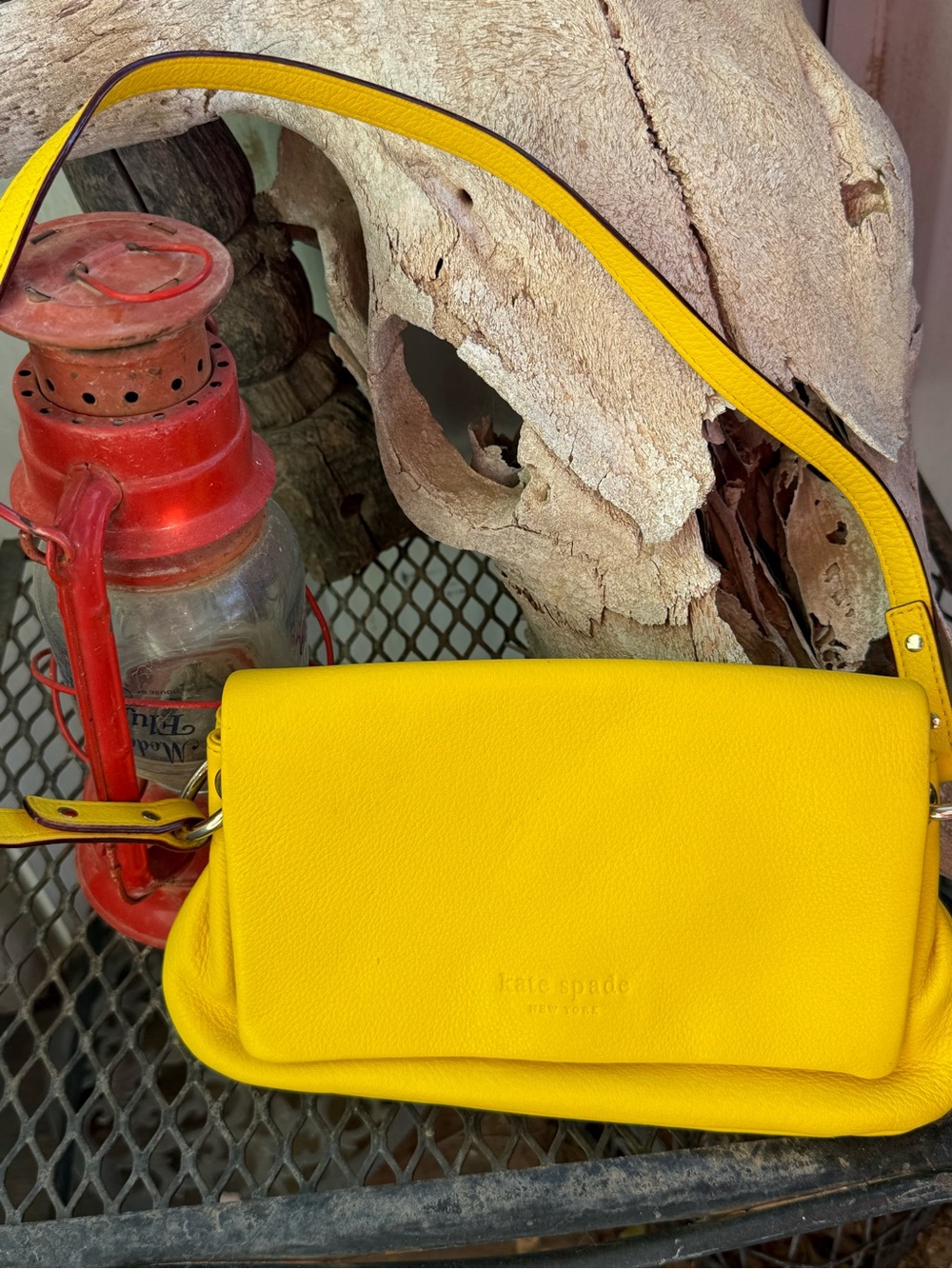 kate spade Yellow Leather Shoulder Bag